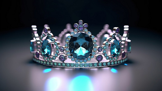 适合公主的亚历山大变石宝石的 3D 渲染