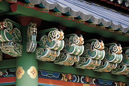 北京文化背景图片_北京韩国馆屋顶装饰