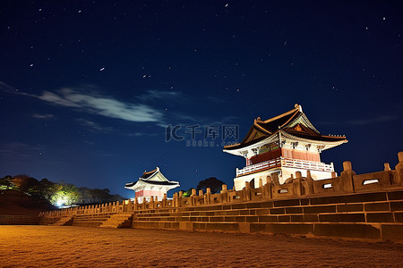 道旗背景图片_夜间明亮的灯光