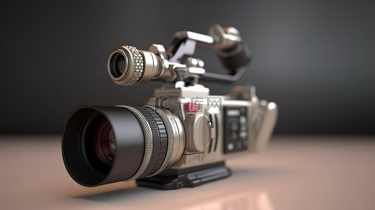 现场新闻报道新闻概念中摄像机和麦克风的 3D 渲染