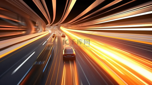 数码时间背景图片_高速飞行线的无缝循环交通 3d 动画