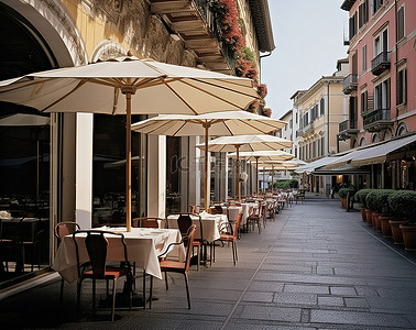 意大利街道背景图片_一张空餐桌的图片
