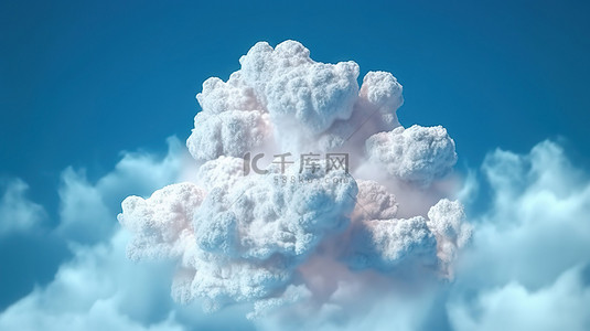 安全背景图片_3d 渲染的云景