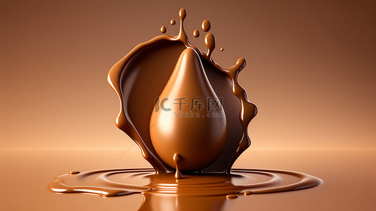 巧克力甜品液态背景