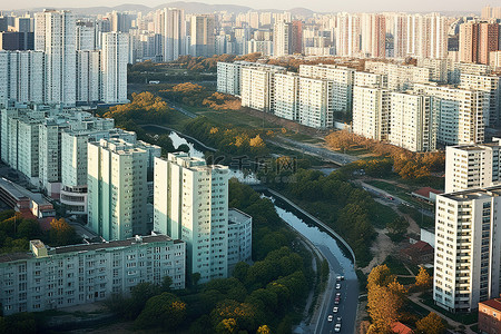住宅区背景图片_继市中心住宅区和公园之后，首尔的第二个吉尔现已全面开发
