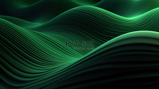 高清壁纸背景图片_带弯曲噪声的纹理 3D 绿色空间背景