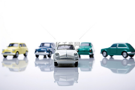 玩具汽车背景图片_玩具车代表带有房屋标志的租赁汽车