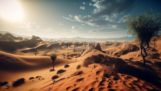 热带荒漠沙漠地区阳光