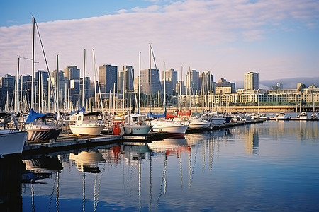 西雅图背景图片_西雅图尼尔森码头的港口