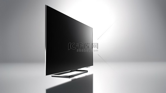 led视频视频背景图片_白色背景隔离 4k 电视的 3D 插图