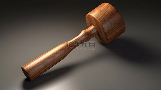 法庭法官背景图片_3d 渲染中的木制法官木槌