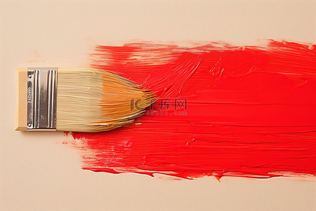 背景直背景图片_米色背景上的红色画笔