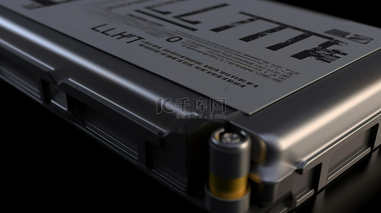 充值背景图片_3D 锂电池组插图上文本的详细特写