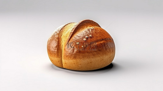 营养早餐背景图片_3d 渲染的一条面包的孤立物体