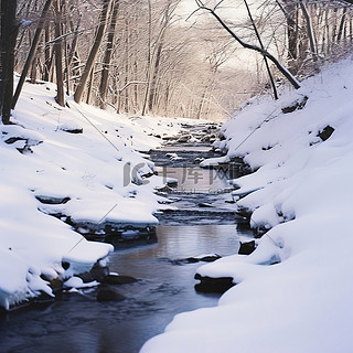 雪背景图片_雪溪