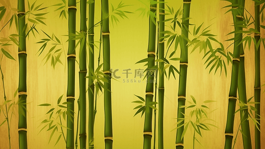 简约绿色植物背景图片_竹子植物背景