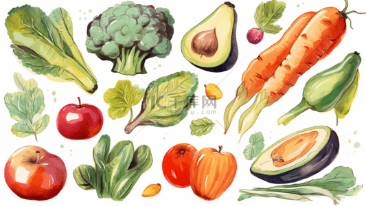 蔬菜沙拉背景背景图片_食物蔬菜绿色新鲜背景