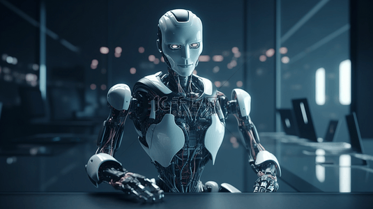现代智能机器人背景图片_未来感机器人背景
