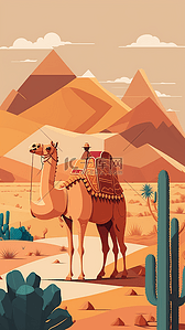 驼队背景图片_沙漠骆驼背景
