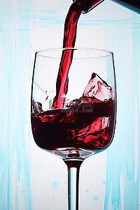 红酒背景图片_红酒正在倒入一杯酒