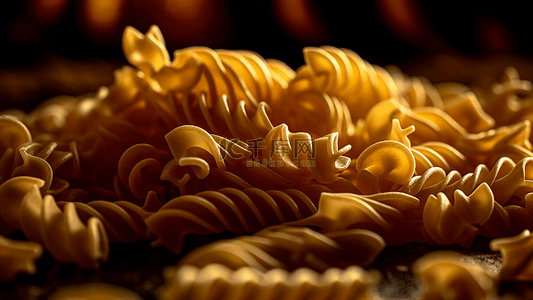 意大利面卡通背景图片_食物意大利面螺旋形状背景