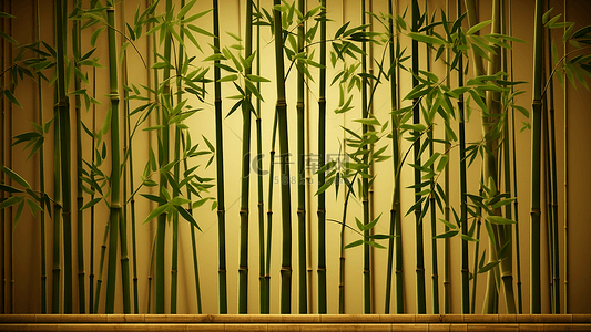 竹子场景背景插图