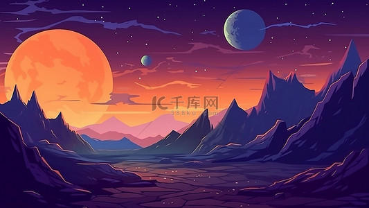 月球背景图片_游戏太空星球