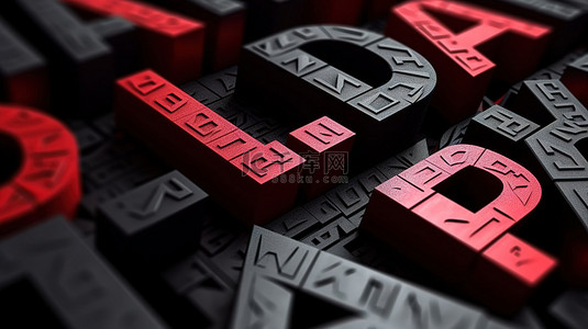 字体特价背景图片_黑色星期五黑色和红色字体的 3d 渲染
