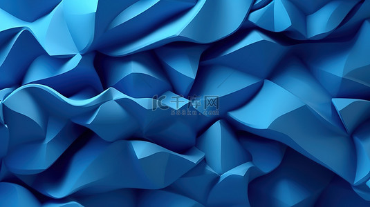 金背景图片_3d 渲染低聚抽象背景优雅的蓝色色调