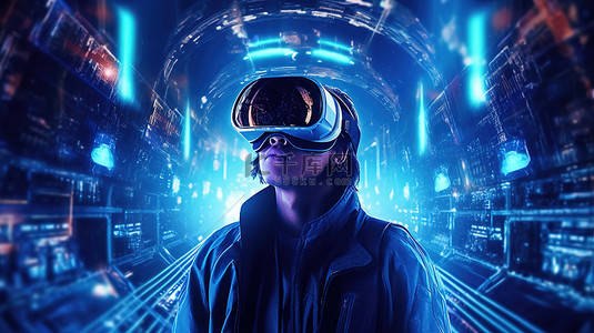现实虚拟背景图片_未来派 3D 虚拟世界 虚拟现实和数字现实的视觉之旅