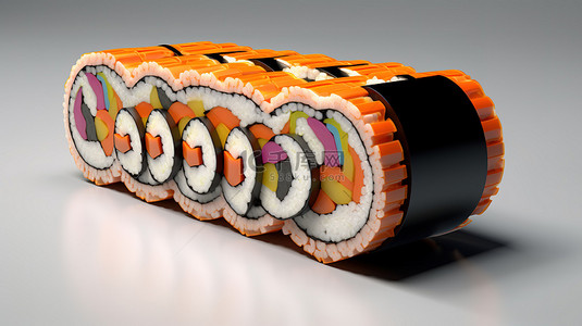 米饭背景图片_永恒卷紫菜包饭片的 3D 图案