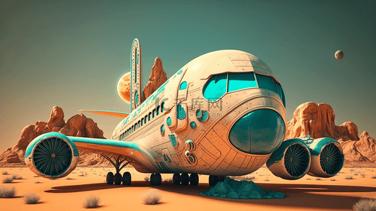 旅行飞机沙漠度假背景
