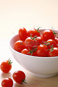入驻小红书背景图片_白碗里的红樱桃番茄