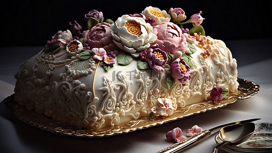 甜品蛋糕美食背景图片_甜品蛋糕雕花