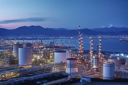 台湾背景图片_台湾某炼油厂