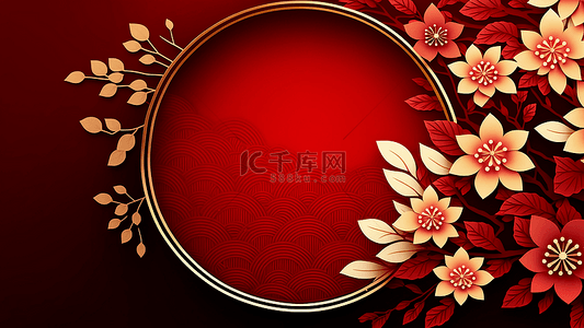 春节红色简洁背景