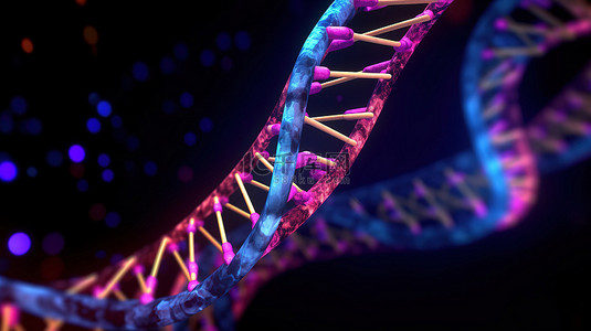 医疗布景背景图片_DNA 分子结构的 3d 渲染