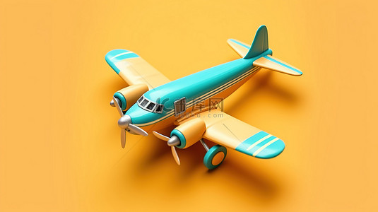 理念商务背景图片_平躺设计中模型飞机玩具的简约 3D 渲染