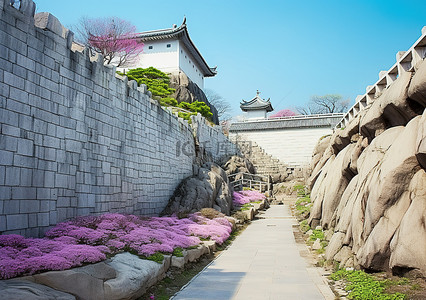 佛教岩石花园 旧皇宫 佛教寺庙 韩国 韩国