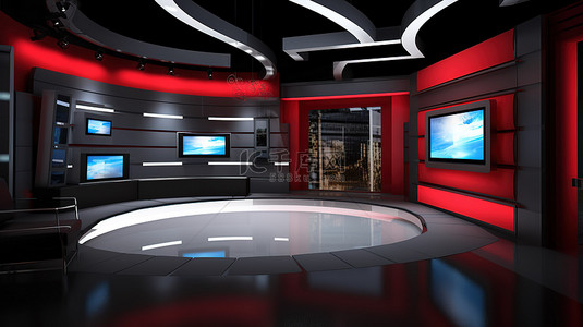 新版大体验背景图片_身临其境的 3D 电视演播室体验