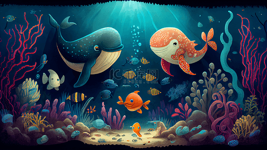 海底世界卡通背景