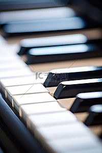 五一钢琴背景图片_钢琴键盘的特写视图