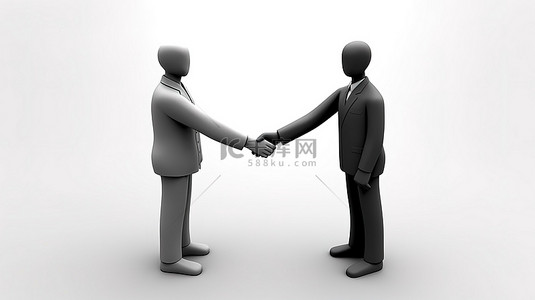 理念商务背景图片_成功的商业伙伴关系 3d 坚定握手的插图