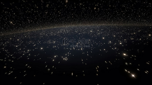 金光闪闪背景背景图片_夜空被 3d 渲染的星星照亮