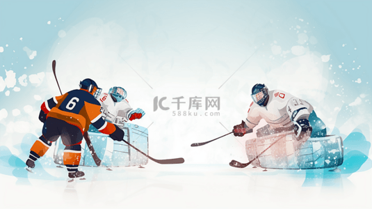 卡通人物ppt背景图片_冰雪运动运动员奥运会ppt平面背景图