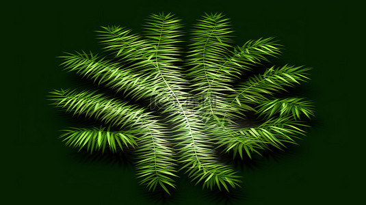 郁郁葱葱的绿草中动物足迹轮廓的 3d 插图