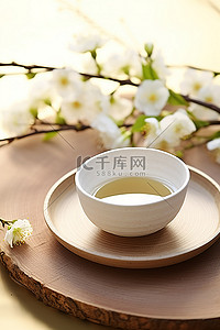 花茶背景图片_一碗一碗樱花茶