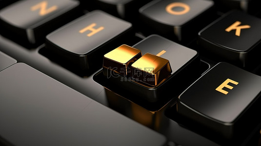 打键盘背景图片_手形光标单击复选标记输入键的 3D 渲染