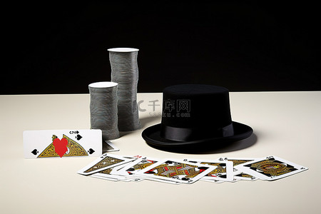 魔术背景图片_魔术帽纸牌游戏乔 b