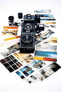jirokodakazan 的照片相机胶片条胶片条和白色背景上的塑料支架